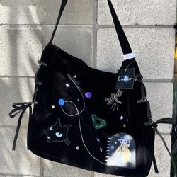 Coraline Embroidered Hobo Bag