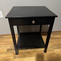 Black Wood Side Table/nightstand