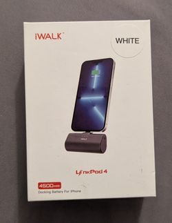 iWALK Small Portable Charger 4500mah Power Bank - Brand New/Sealed - White