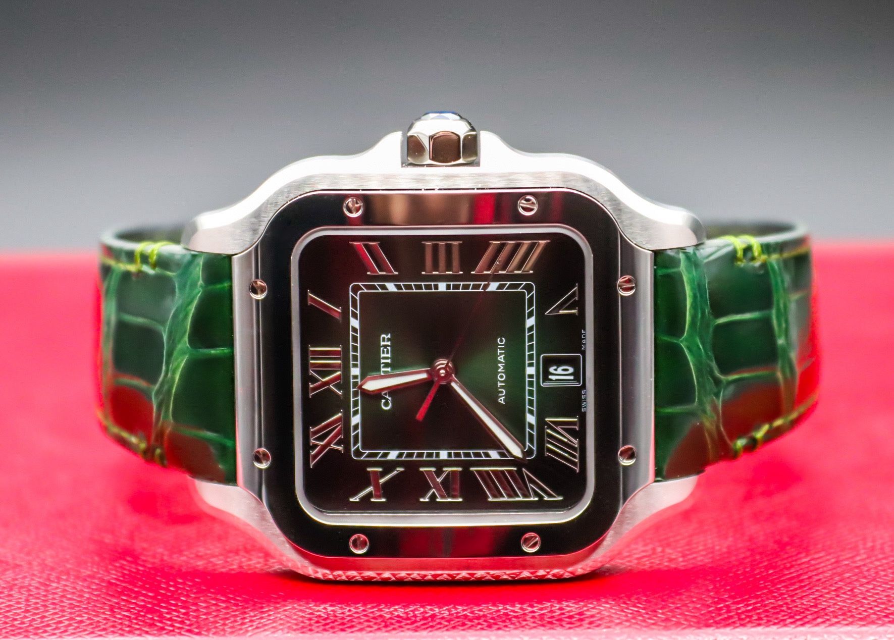 Cartier Santos XL. Large. Green. 2025! NEW! WSSA0062