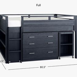 Pottery Barn Sleep & Study® Low Loft Bed (with Desk And Dresser)
