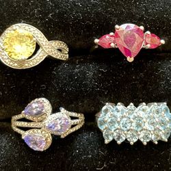 Semi-Precious Gem Rings  - Individually Priced