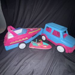 Barbie Jeep, Boat, and Jetski