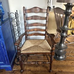 Wood And Wicker Chair 