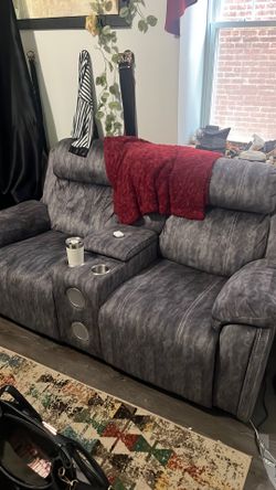 Couch and  Bluetooth surround sound love seat set