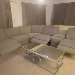 Reclining Sectional Grey couch