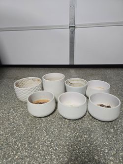 7 flower pots
