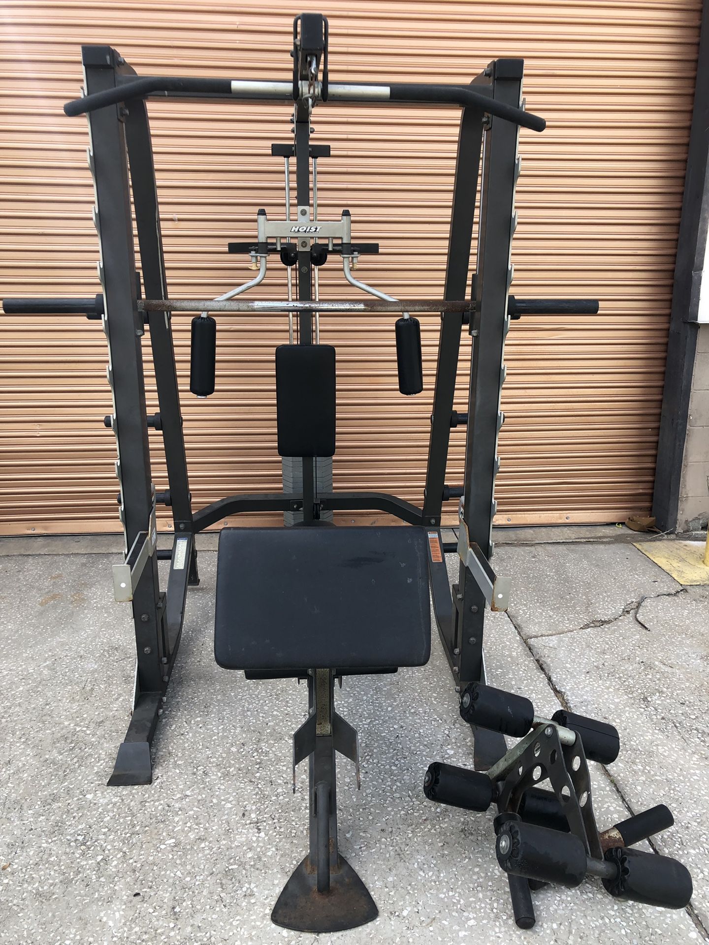 Commercial Hoist HF985 Home Gym Smith Machine Squat Rack Combo