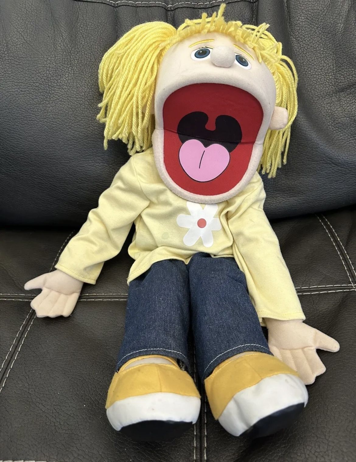 Silly Puppets Katie Peach Girl Full Body Ventriloquist Style Puppet 15 Inches