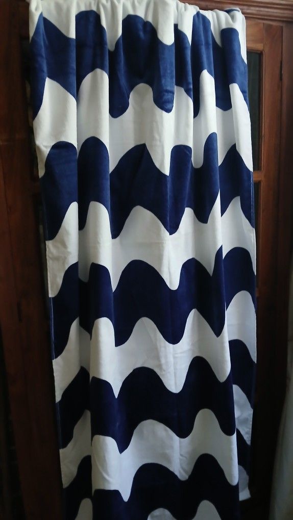 Large Velour Wave Print Beach Towel