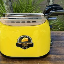 Smart Planet Grilled Cheese Toaster GCN-1ST Yellow w/ 2 Sandwich Cages 650W