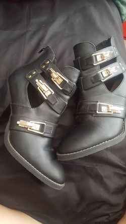 Black booties size 9
