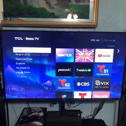 Tcl  Tv  Led 4k 55”  In Good Condition  As Is  Has Roku Tv  Built In Wifi