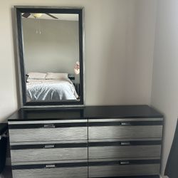 6 Drawer Dresser Set With Mirror 