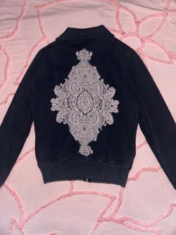 Pink Lotus Zip Up Jacket Y2K