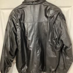 Torriani Leather Men’s Black Vintage Jacket - Size 46L