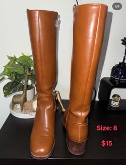 Brown leather boot