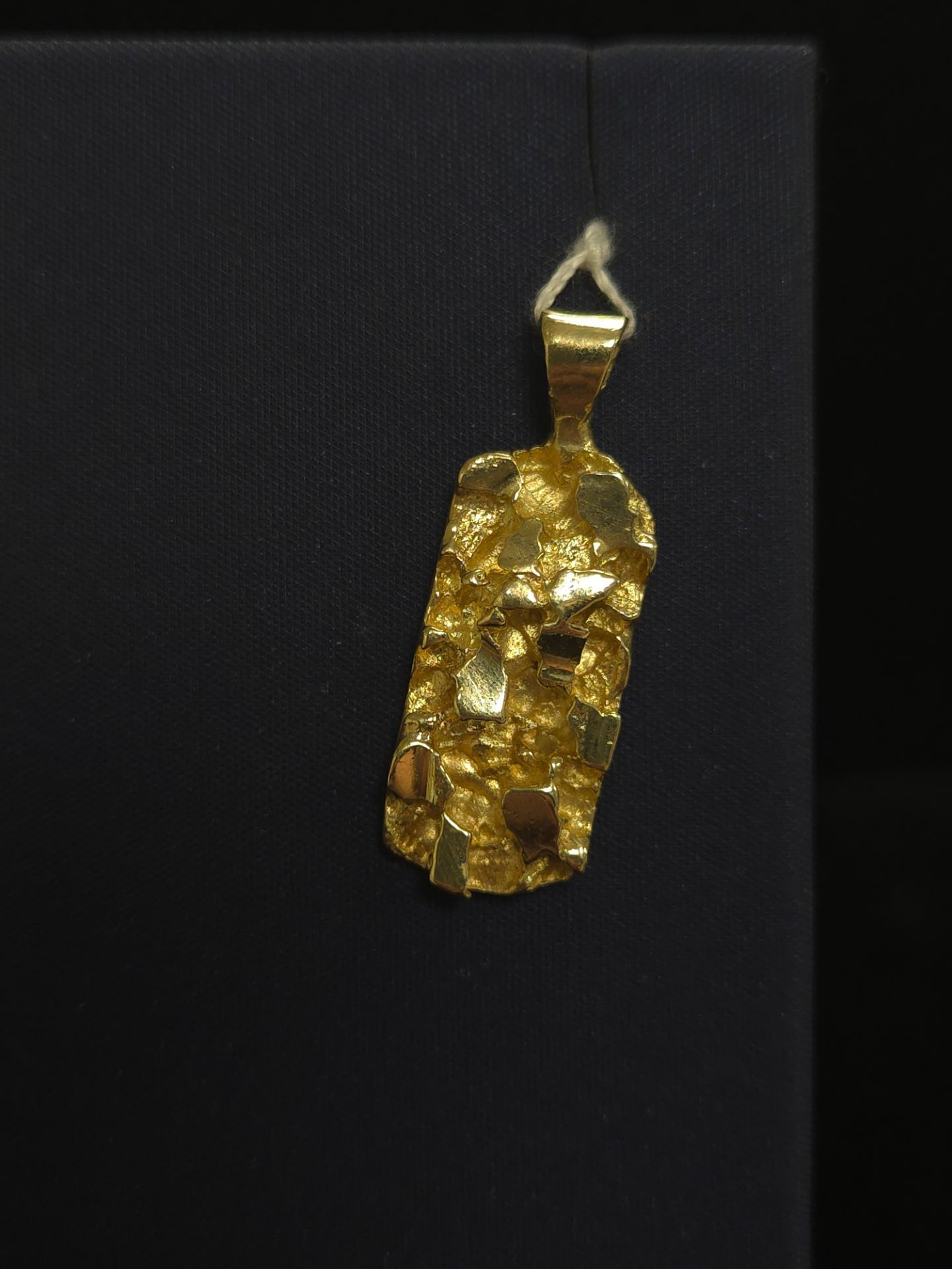 14k Gold nugget pendant