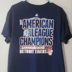 LARGE MENS 2012 AMERICAN LEAGUE CHAMPIONS DETROIT TIGERS TEE