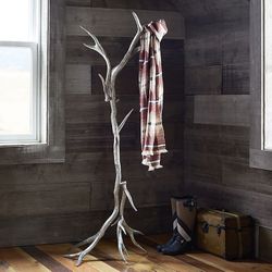 Polished Aluminum Deer Antler Coat Rack