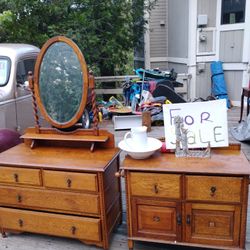 Antique Dresser & Cabinet