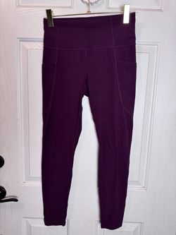 Athleta Purple High-Waist Leggings with Side Pockets