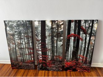 3-Piece Forest Canvas Wall Art Set