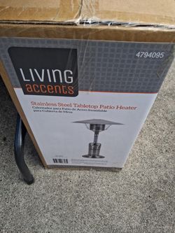 Living Accents Stainless Steel Tabletop Patio Heater