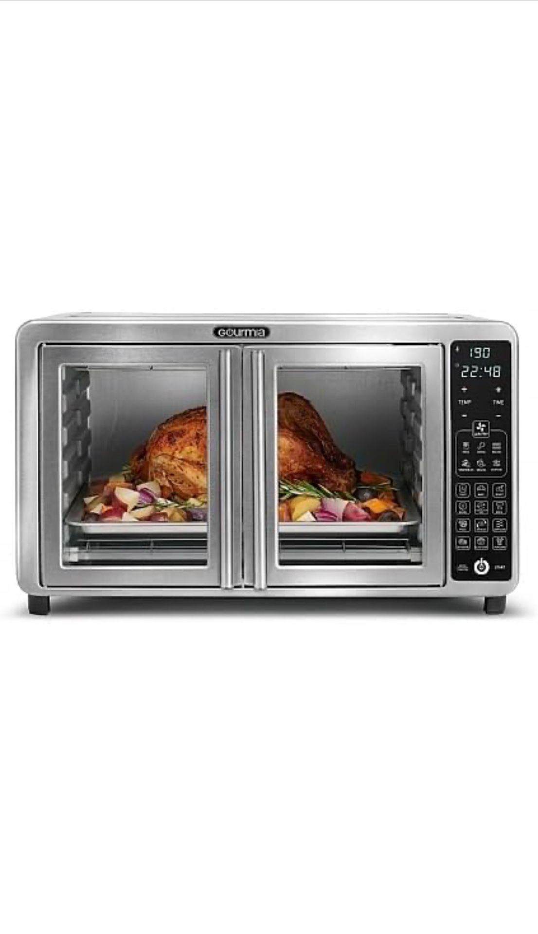 Gourmia XL Digital Air Fryer Toaster Oven with Single Pull French