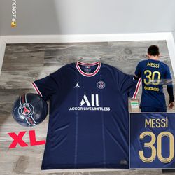 Jordan PSG X Messi #30 21/22 Home Jersey Ballon D'or Gold Font