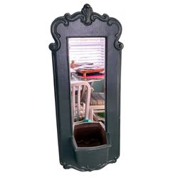 Wall Hanging Mirror with Small Pocket Shelf