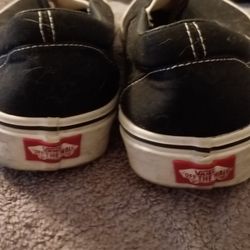 Vans ,- Slip Ons  size : 9.5   color : black& white