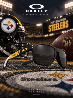 NFL Edition Pittsburgh Steelers NEW Polarized Oakley Holbrook XL