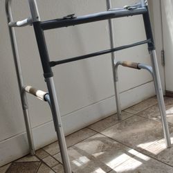Foldable Walker for Seniors - Aluminum Folding Walker 7-Height Adjustable Compact Walkers Excellent Condition