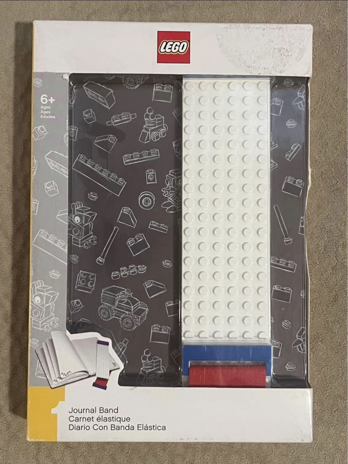 LEGO Journal With Band 51524 Black Gray Hardcover Lined Notebook New & Sealed