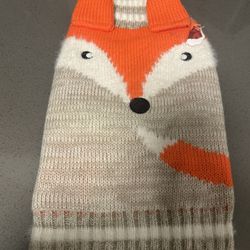 New XS Dog Sweater Soft Fox Print 