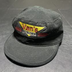 Van’s Burgers Olympia Washington Adjustable Velcro Chef Cook Hat