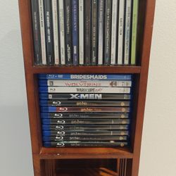 CD/Bluray Tower In Walnut Wood
