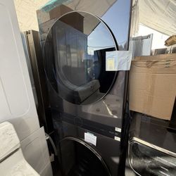 New Open Box Electric Wash Tower Black Steel 27”w