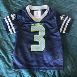 NFL Seattle Seahawks #3 Russell Wilson Football Jersey Toddler Petite Enfant Size 2T 