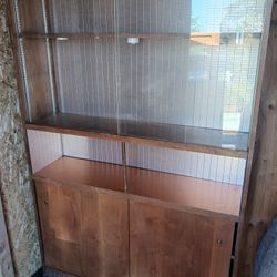 Mid-century Modern China Hutch Glass Display Case