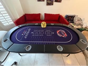 ♠️ Professional Folding Poker Table – Seats 8 Players ♠️