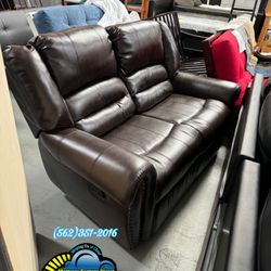 Loveseat For two People Brown Cafe Seater Nuevo 