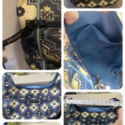 Petunia Pickle Bottom Diapering Bag Blue  Design w Adjustable Strap