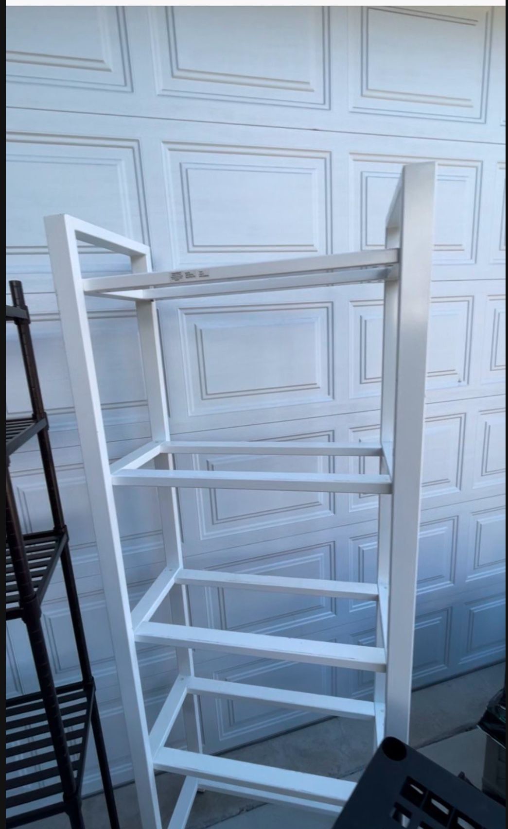 Over 6 Feet Tall, White Crate And Barrrel Storage Shelf. 