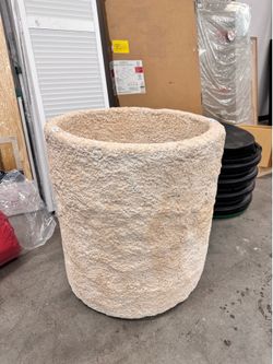 Handmade engineered limestone planter