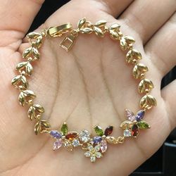 18k Gold Filled Bracelet 7” Long 