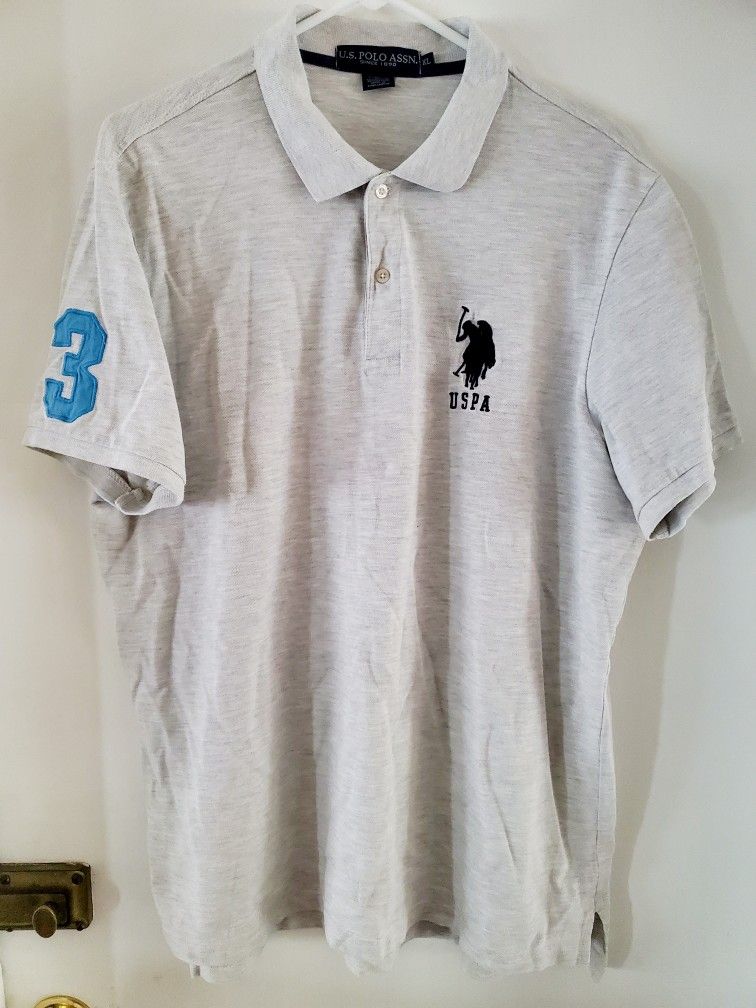 Ralph Lauren US Polo Assn Short Sleeve Polo Shirt (XL grey)