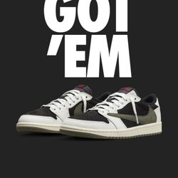 Travis Scott Jordan 1 Low Olive