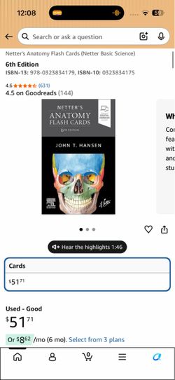 Netter's Anatomy Flash Cards 6th Edition